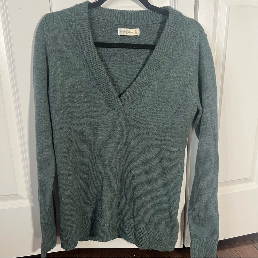 ‼️3/$30‼️Abercrombie & Fitch Teal V-Neck Sweater